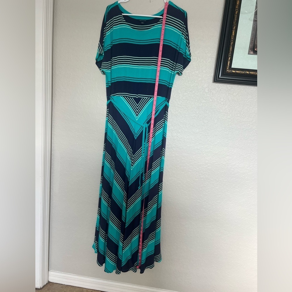 Tommy Hilfiger Teal and Navy Striped Top - Picture 3 of 3